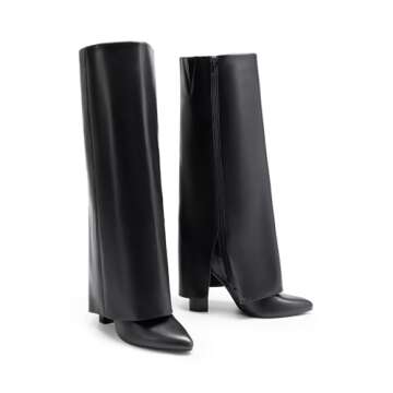 DREAM PAIRS Knee High Boots for Women with Chunky Heels