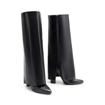 DREAM PAIRS Knee High Boots for Women with Chunky Heels