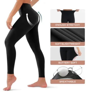 CHARMKING Tummy Control Yoga Pants for Active Women