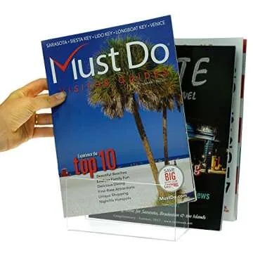 Source One Premium Clear Acrylic Desktop File Organizer