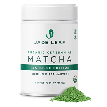 Jade Leaf Matcha Organic Ceremonial Grade Matcha Green Tea Powder - Authentic Japanese Origin - Teah...