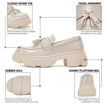 TINSTREE Women's Stylish Patent Leather Loafers