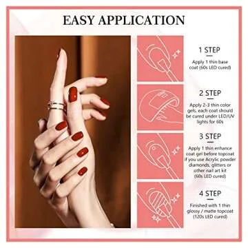 Lofuanna Gel Nail Polish Set with 20 Colors and 4 Base Coats