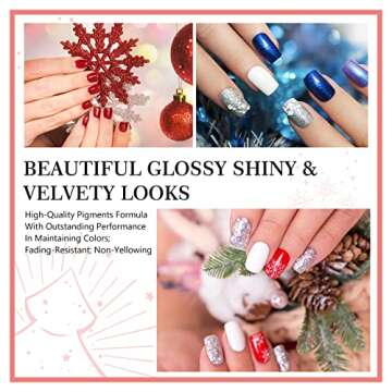 lofuanna Gel Nail Polish, 20 Colors Gel Polish Set with 4 Pcs Base Coat, No Wipe Glossy & Matte Top Coat and New Strengthener Coat, Soak-off LED UV Light Curing Nail Polish Set