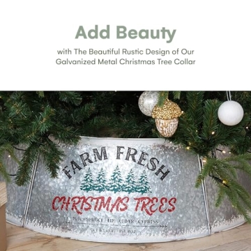 Oversize Hallops Galvanized Christmas Tree Collar