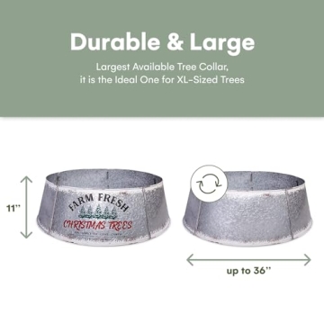 Oversize Hallops Galvanized Christmas Tree Collar