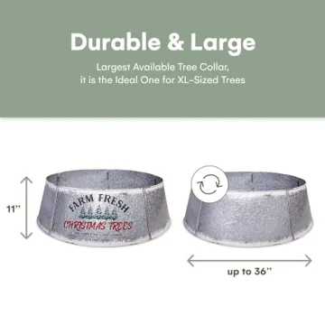 Oversize Hallops Galvanized Christmas Tree Collar