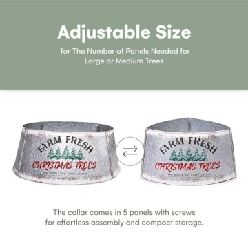 Oversize Hallops Galvanized Christmas Tree Collar