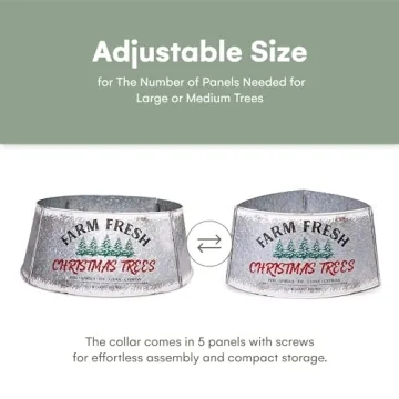 Oversize Hallops Galvanized Christmas Tree Collar