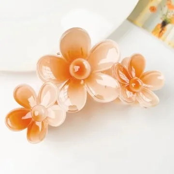 Vibrant Summer Tropical Flower Hair Claw Clips for Women
