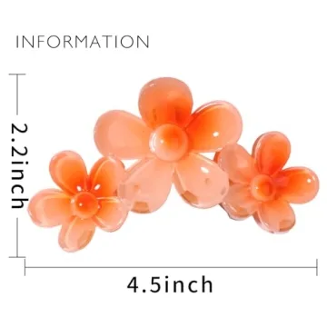 Vibrant Summer Tropical Flower Hair Claw Clips for Women