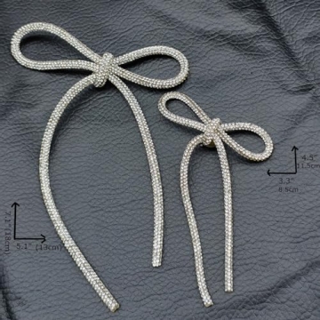 Stylish 6pcs Rhinestone Bow Brooch Set - Elevate Your Outfit