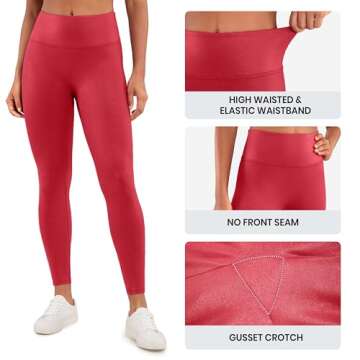 CRZ YOGA Butterluxe Faux Leather Leggings for Women