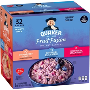 Quaker Instant Oatmeal Fruit Fusion Variety Pack - 32 Pack
