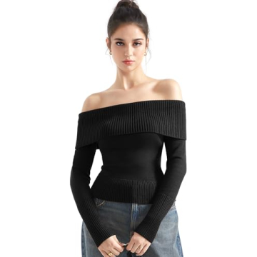 SUUKSESS Women's Off Shoulder Sweater - Cozy Fall Fashion Essential