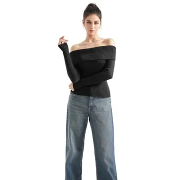 Stylish Off Shoulder Sweater for Women - Cozy & Chic