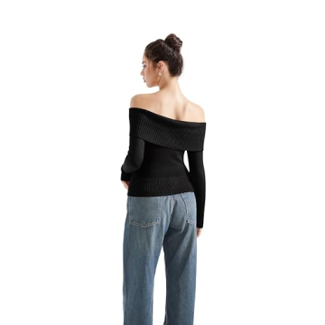 Stylish Off Shoulder Sweater for Women - Cozy & Chic