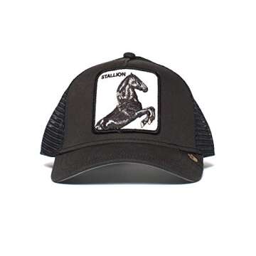 Goorin Bros. Men's Animal Farm Snap Back Trucker Hat, Black Horse, One Size