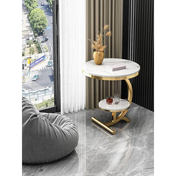 Luxury Marble End Table with Storage – QLJJSD