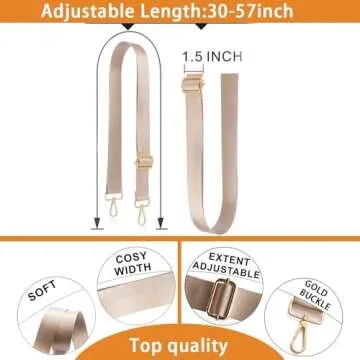 Purse Strap Replacement Crossbody Wide Shoulder Strap Adjustable Canvas Straps Handbag Strap Replacement Belts