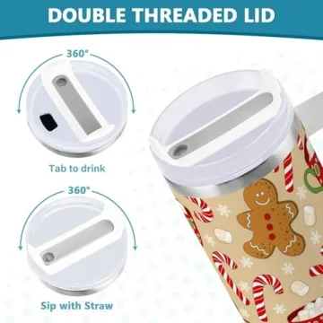 Yasala Christmas Tumbler Insulated Travel Mug 40oz