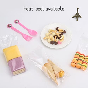 600pcs Clear Cellophane Bags & Twists Ties for Gifts