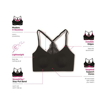 Maidenform Pure Comfort Lace Back Wireless Bra - Stylish & Comfy