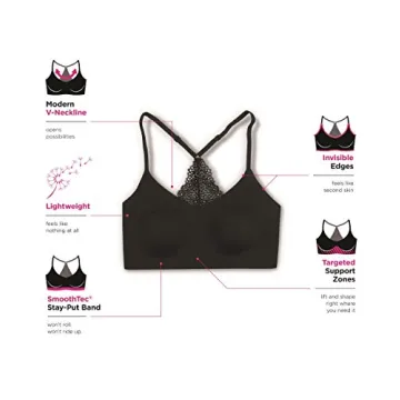 Maidenform Pure Comfort Lace Back Wireless Bra - Stylish & Comfy