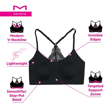 Maidenform Pure Comfort Lace Back Wireless Bra - Stylish & Comfy
