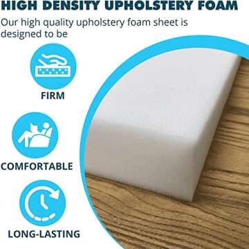 Foamma High-Density Upholstery Foam for Chairs & Sofas