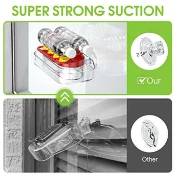 Redboat Window Hummingbird Feeder, Strong Suction Cup Hummingbird Feeder with 4 Feeding Ports, Easy ...