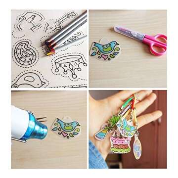 UPlama 15Sheets Shrink Films, Clear Shrink Art Papers,Shrink Card,Transparent Shrink Sheets,Shrink Film That's A Dinks for Kids and Adults Creativity for Kids Shrink Fun,8" x 12"