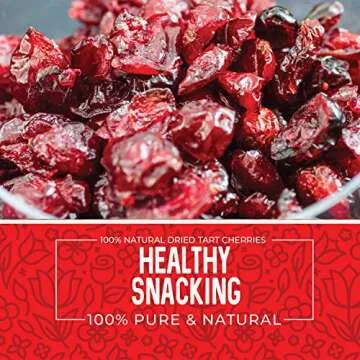 Herbaila Dried Cherries Tart Cherry, Montmorency Tart Cherries, Dried Sour Cherries Fresh, Montmorency Dried Tart Cherries, Dried Cherries, All-Natural Whole Sour Cherry (1lb)
