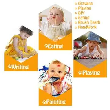 BAHABY Kids Art Smocks 4 Pack Painting Apron Waterproof Artist Smock with Long Sleeve and 3 Pockets for Age 3-8 Years