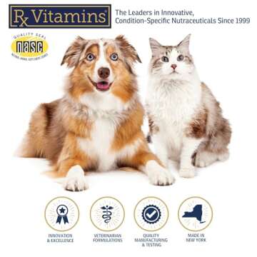 Rx Vitamins for Pets Rx Zyme for Dogs & Cats - Help Gastrointestinal Discomfort - Add to Food - 120g Powder
