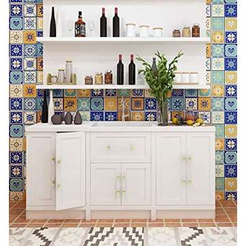 Stylish Bitray 5PCS Acrylic Cabinet Pulls with Gold Base