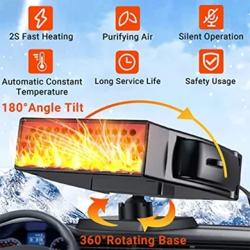 Portable 12V Car Heater & Defroster for Fast Heating