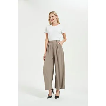 Tronjori High Waist Palazzo Pants for Casual Elegance