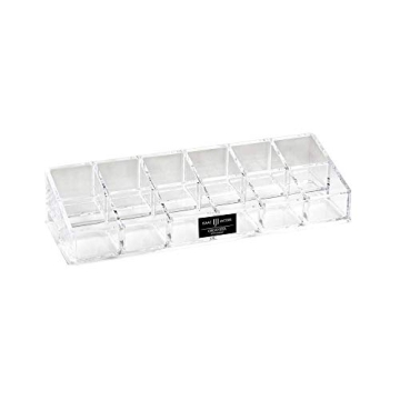 Isaac Jacobs Clear Acrylic Nail Polish & Essential Oils Organizer - 12 Compartment Display