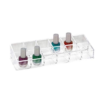 Clear Acrylic 12 Compartment Nail Polish Essential Oils Organizer