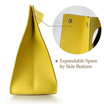 Chic HOXIS Vintage PU Leather Handbag Tote for Women