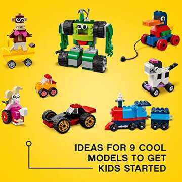 LEGO Classic Bricks and Wheels Building Kit for Creative Play