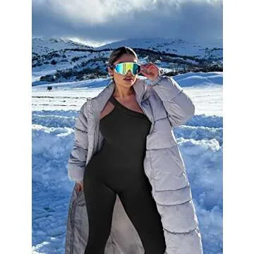 GXIN Women's Stylish One Shoulder Yoga Bodysuit