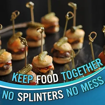 Elegant 200PCS Bamboo Cocktail Picks for Parties