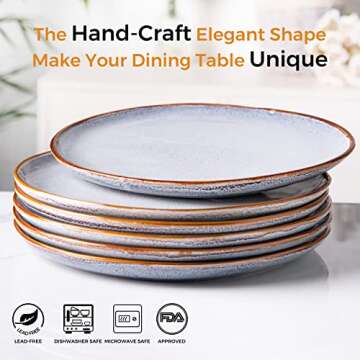 Shop AmorArc Unique Ceramic Dinner Plates Set of 6