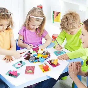 28 Pack Valentine's Day Gift Set for Kids with Plush Toys