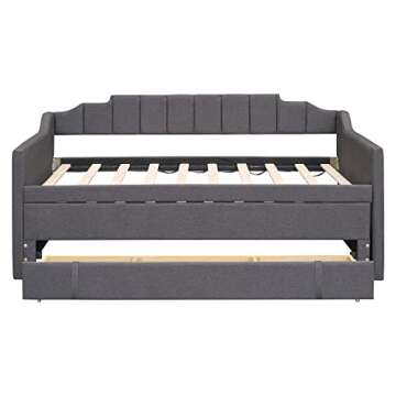 Stylish MERITLINE Twin Upholstered Daybed with Trundle