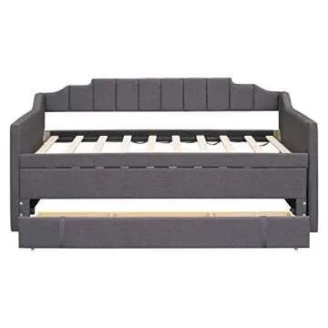 Stylish MERITLINE Twin Upholstered Daybed with Trundle