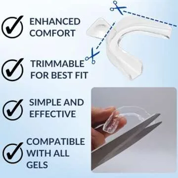 Teeth Whitening Trays Moldable 4 Dental Trays 2 Retainer Case Teeth Trays for Tooth Whitening Gel Compatible with Opalescence Teeth Whitening Gel