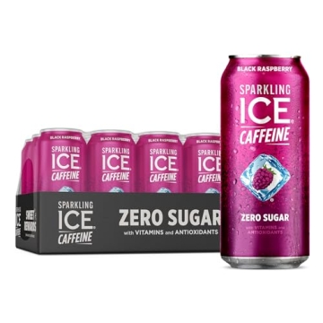 Sparkling Water with Caffeine - Black Raspberry Flavor